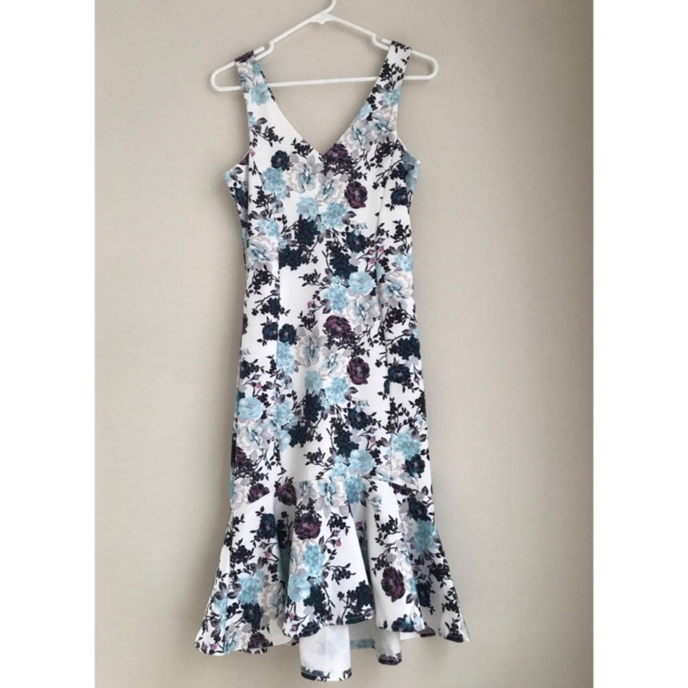 NEW floral peplum midi dress